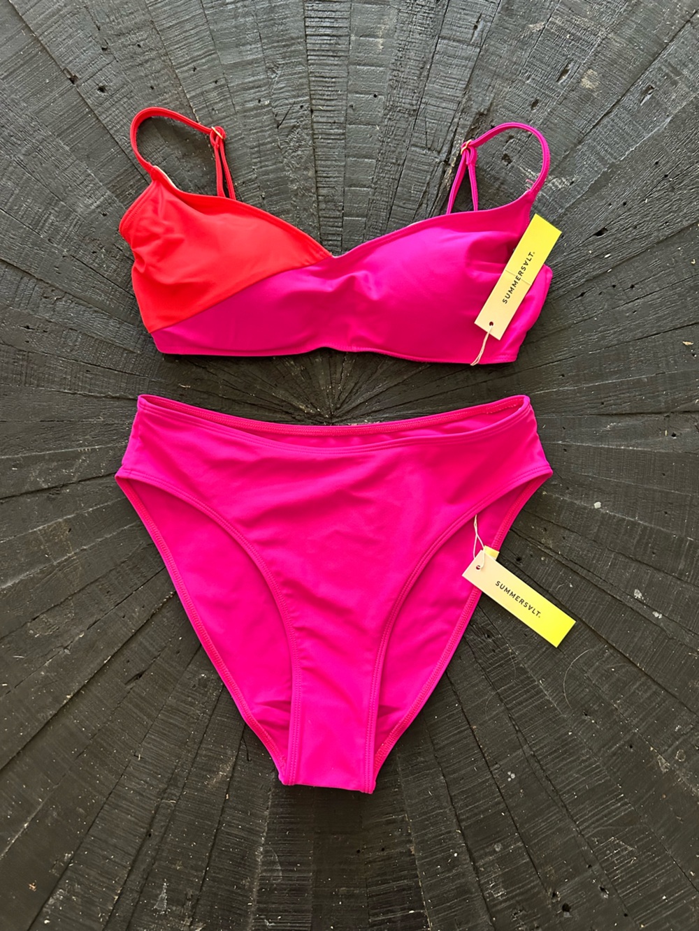 summersalt Marina top and high leg bottom Bikini Set Sz 4